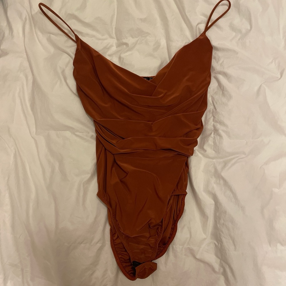 Cowl neck bodysuit